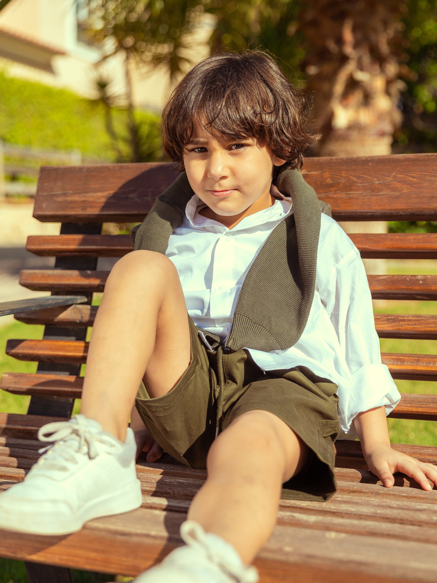 Gabardine Shorts - Olive