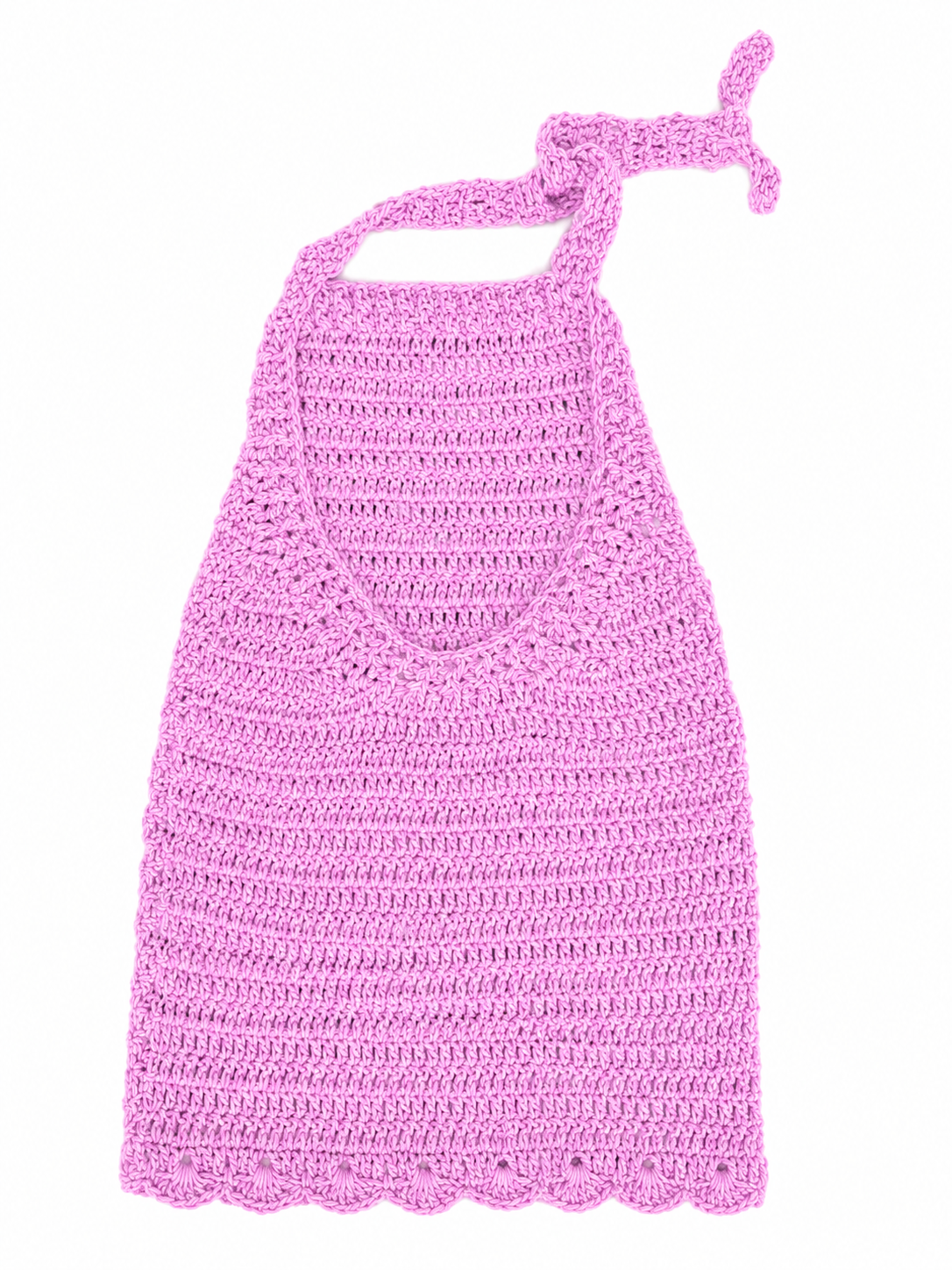 Crochet Halter Dress - Lilac