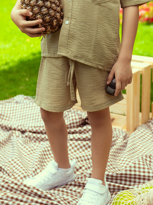 Coast Linen Shorts - Olive