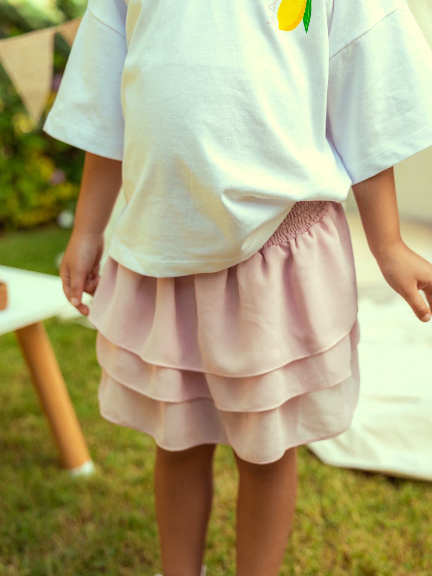 The Luna Skirt -Powder Rose