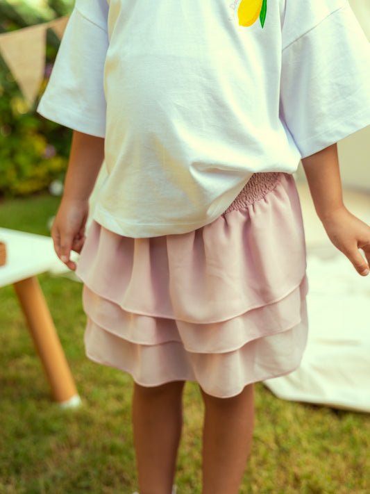 The Luna Skirt -Powder Rose