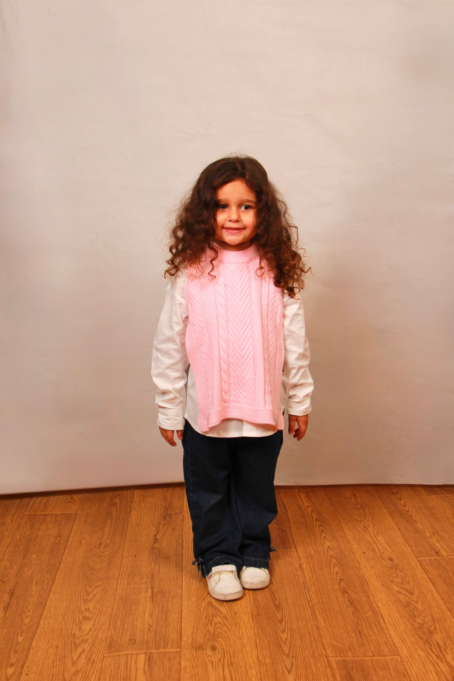 Open-Side Knit Vest - Rose