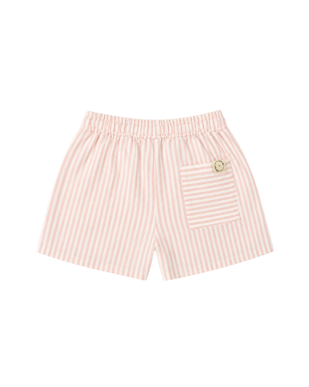 Striped Linen Shorts - Powder Rose