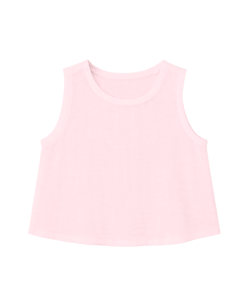 Coast Linen Top - Powder Rose