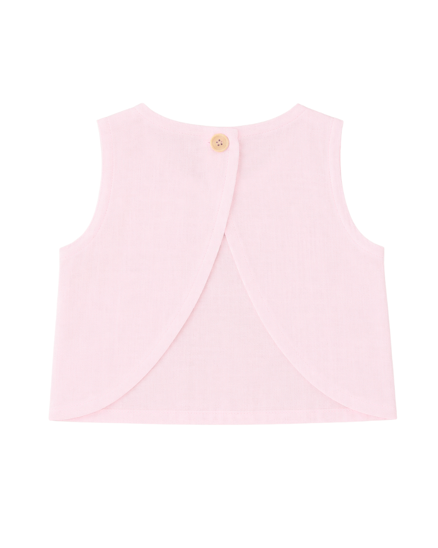 Coast Linen Top - Powder Rose