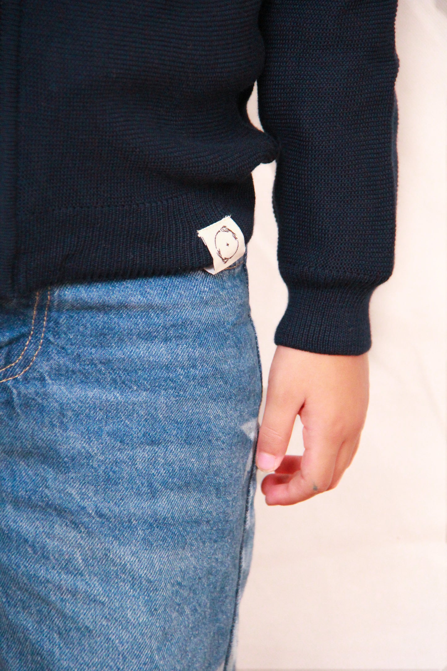 Knit Jacket - Navy Blue