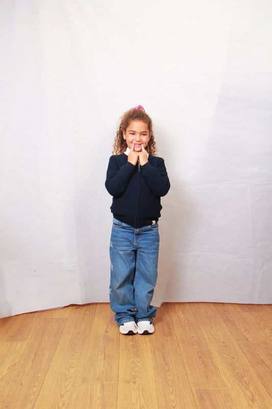 Knit Jacket - Navy Blue