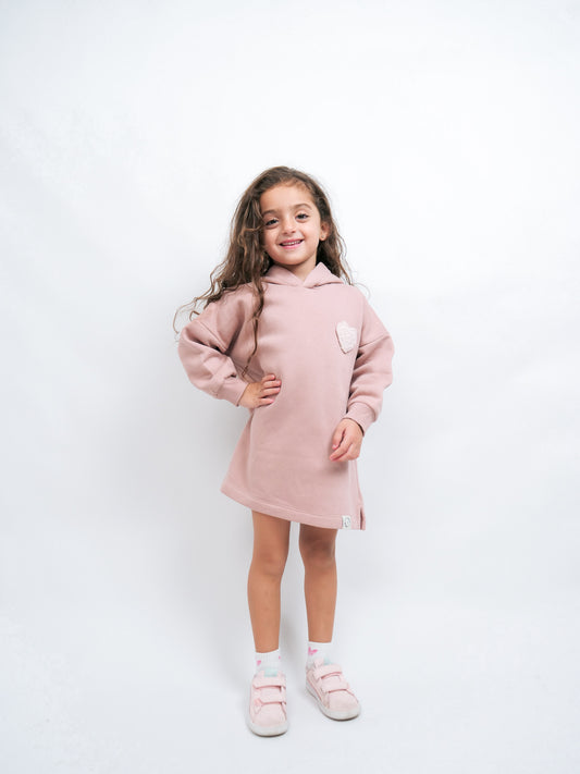 Heart hoodie dress