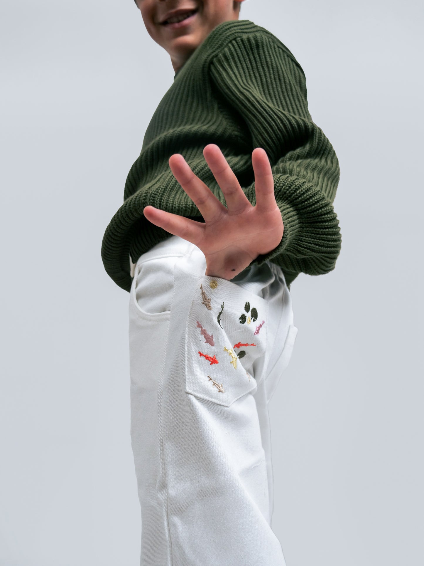 Koi pond pants - White