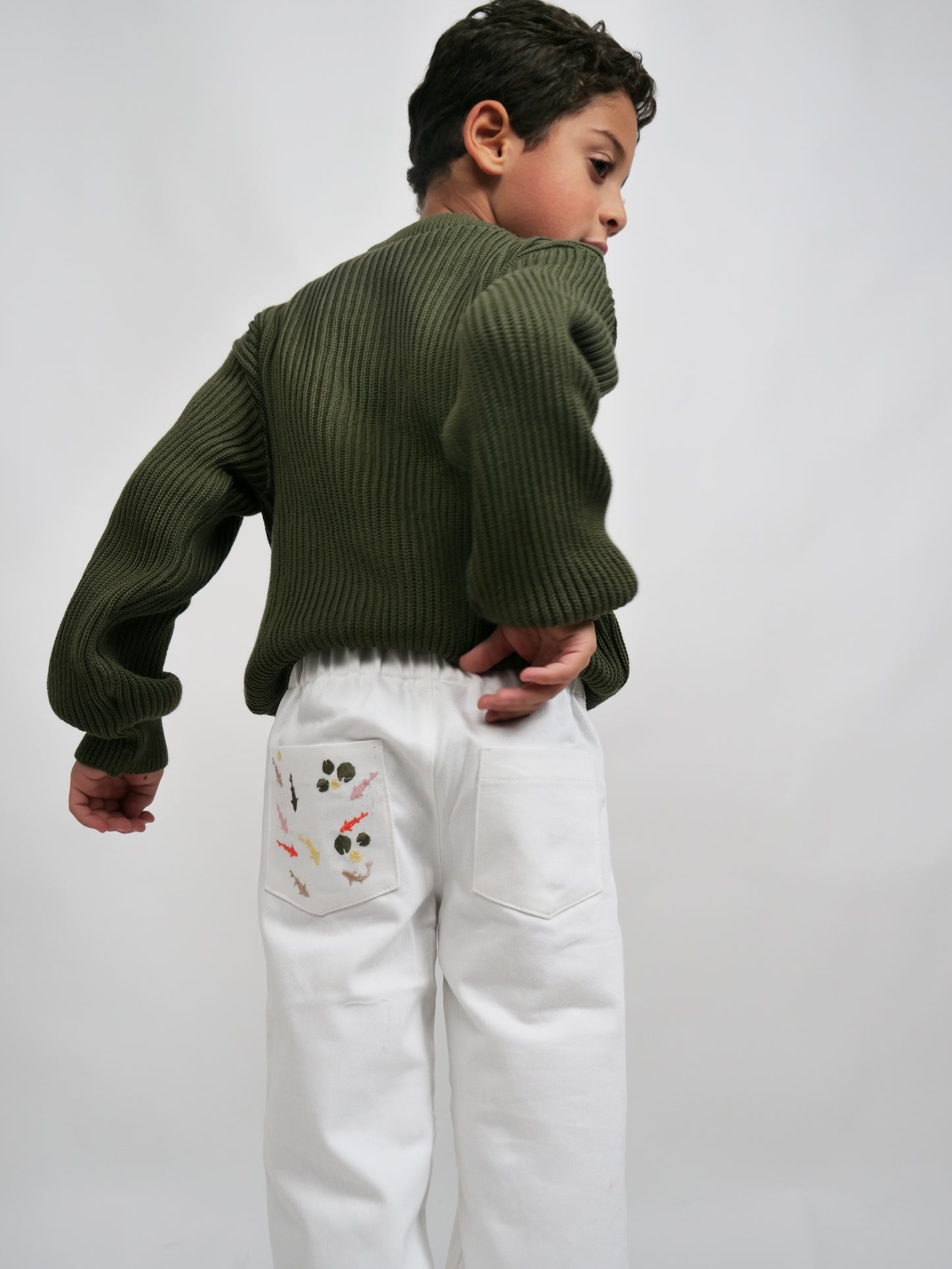 Koi pond pants - White