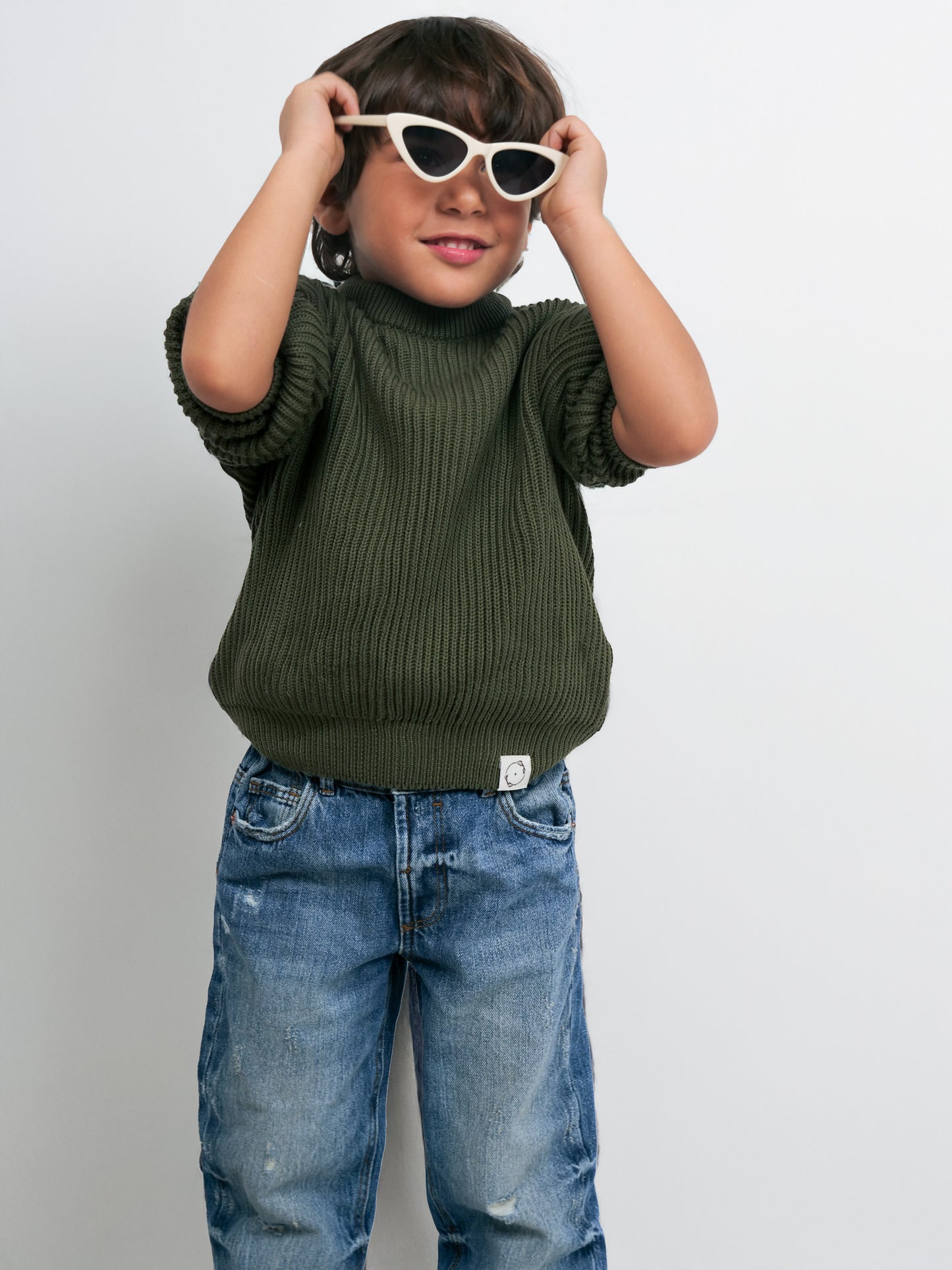 Knit sweater - Olive